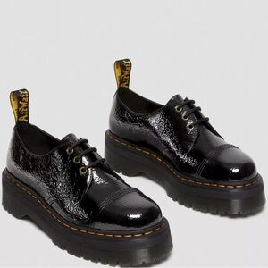 Dr. Martens Shiny Black Platform Oxfords